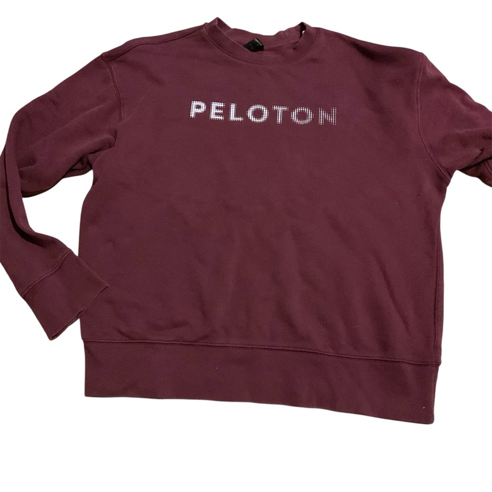 Peloton x adidas Burgundy pullover Sweatshirt crewneck